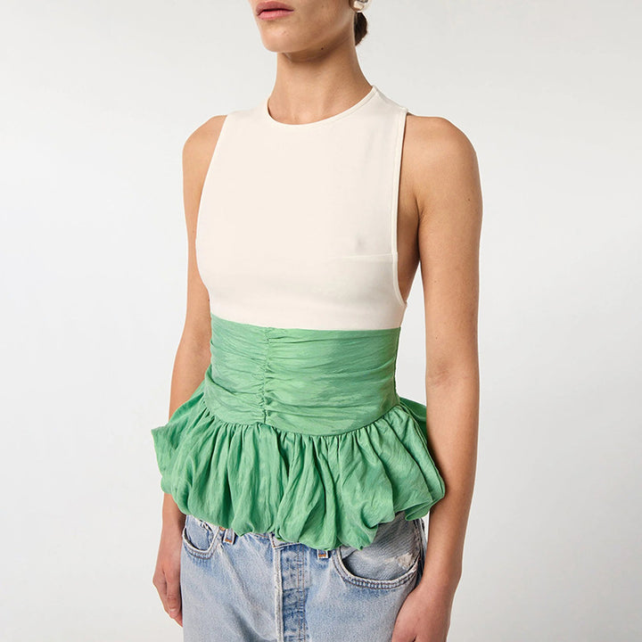 Women's Trendy Ruffle Top with Shaping Design StylebySassy