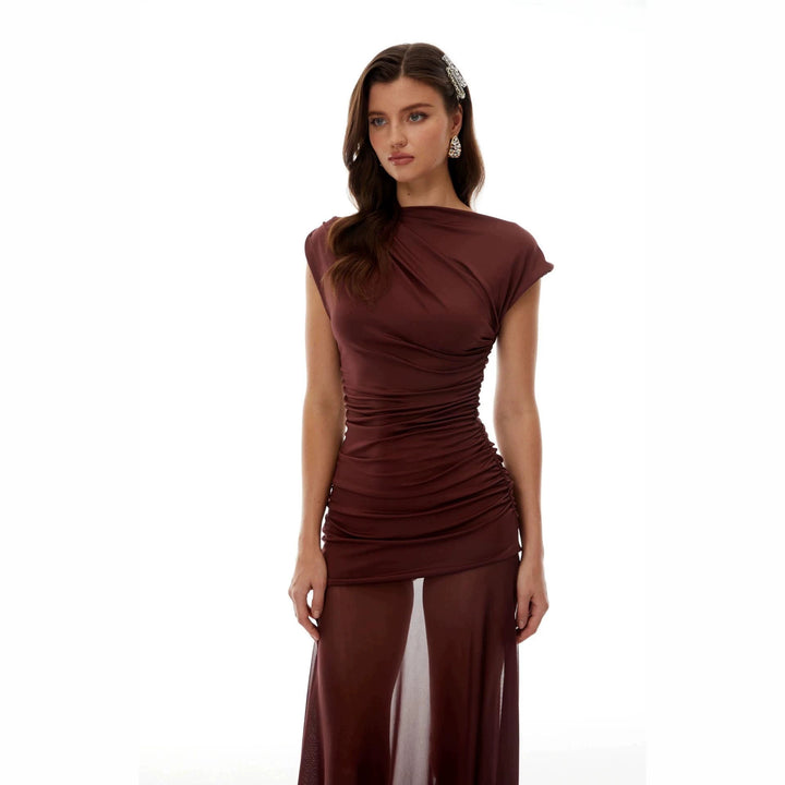 Women Elegant Wrap Dress with Ruffle Details StylebySassy