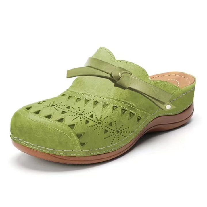 Women Comfortable Clogs with delicate cut-out design and elegant strap StylebySassy