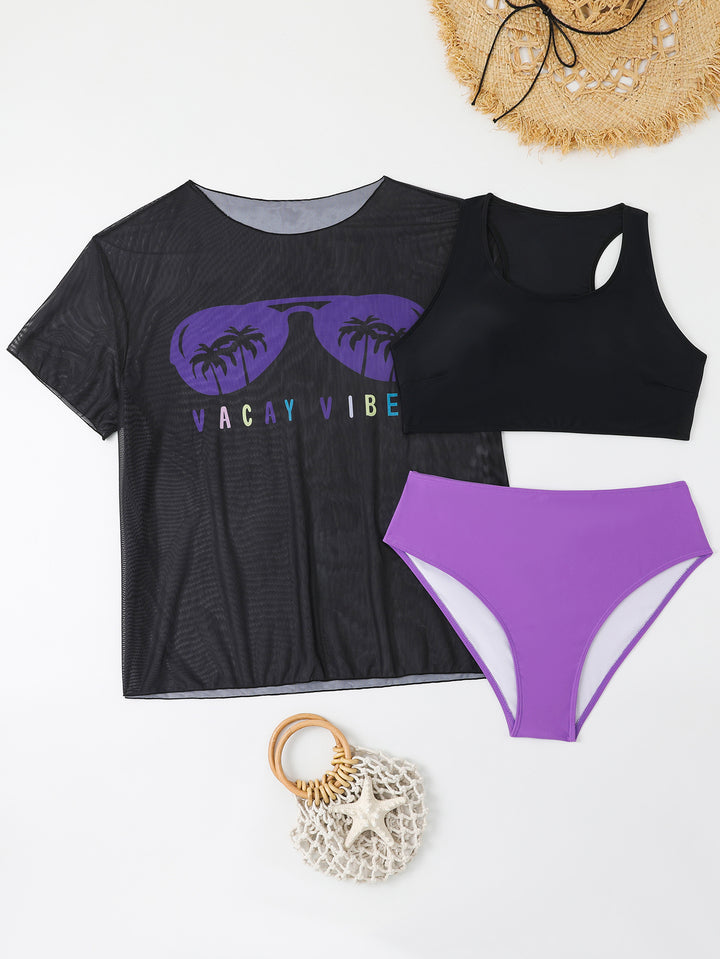 Women's Leisure Bikini Set with Mesh Top StylebySassy