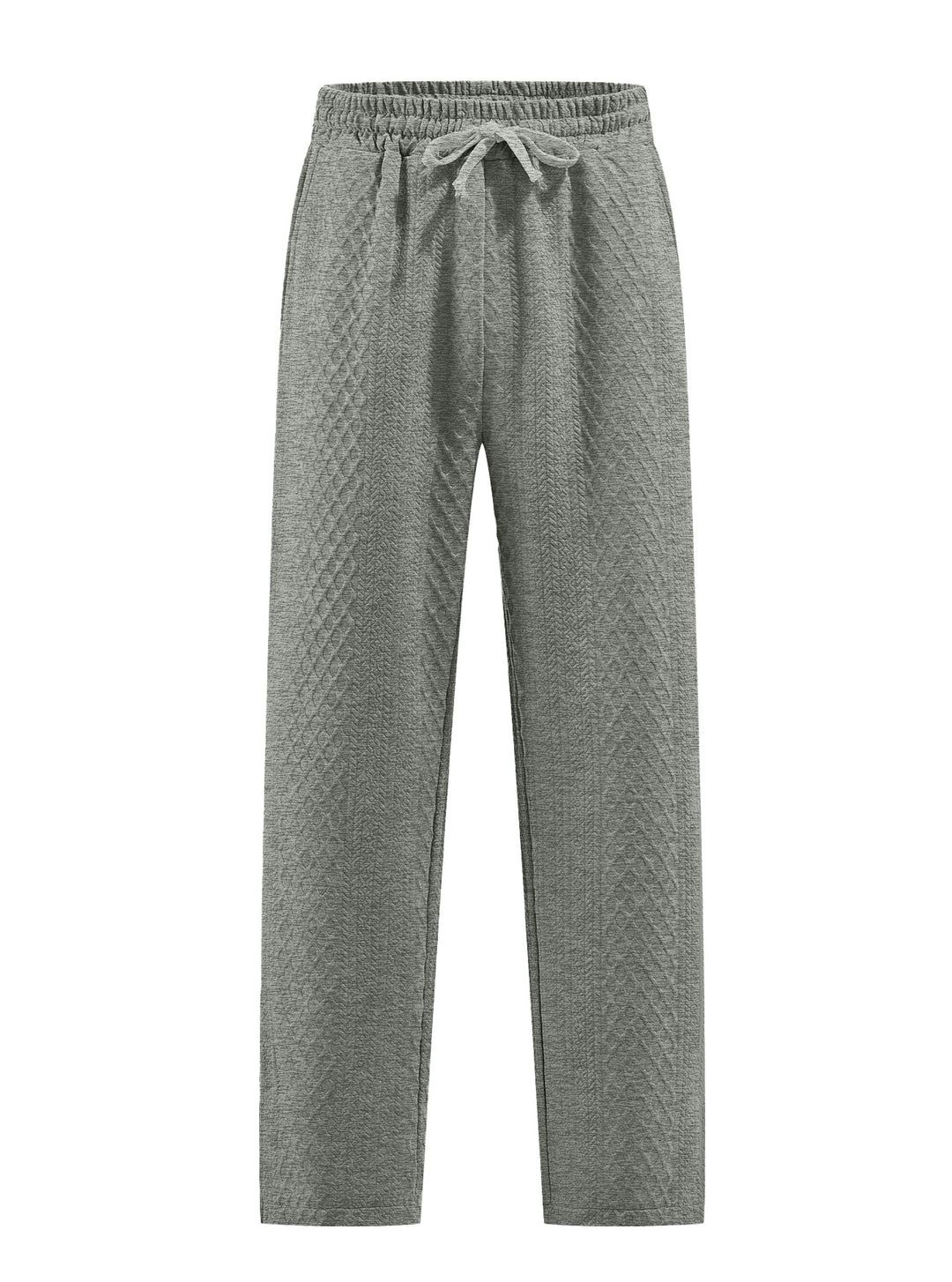 Ladies nan comfortable structured lounge pants with elastic drawstring and straight leg StylebySassy