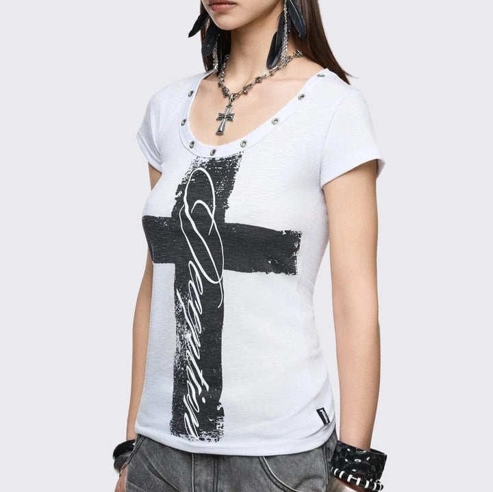 Ladies Stylish Shirt with Creative Graphic Design StylebySassy