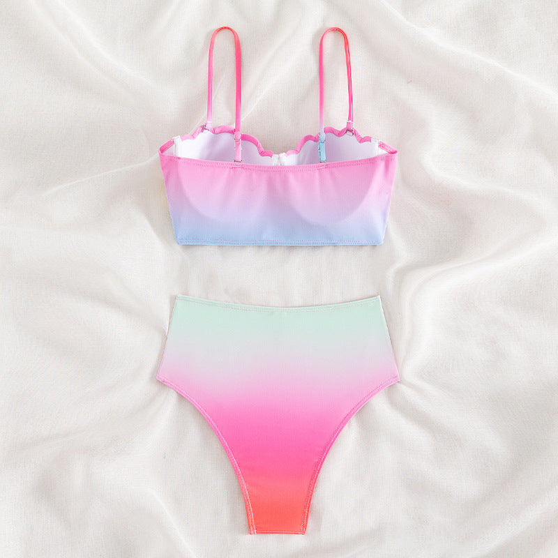 Women's bikini top with shell shape and high waistband StylebySassy