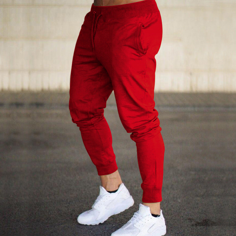 Men's tapered jogging pants cotton blend with cuffs and drawstring StylebySassy