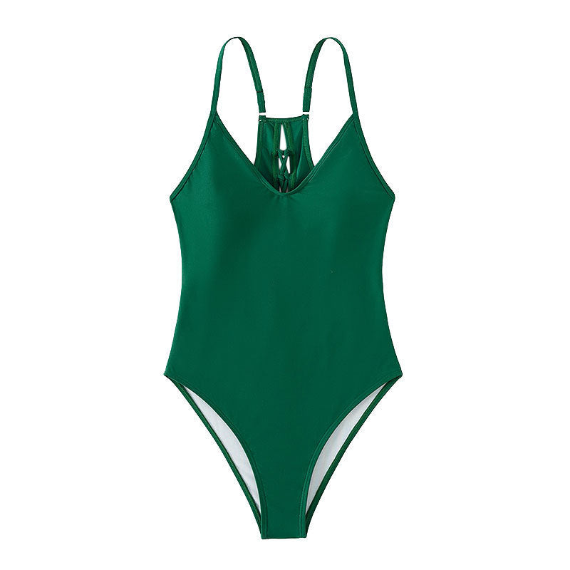 Women's One-Piece Swimsuit with Adjustable Spaghetti Straps StylebySassy