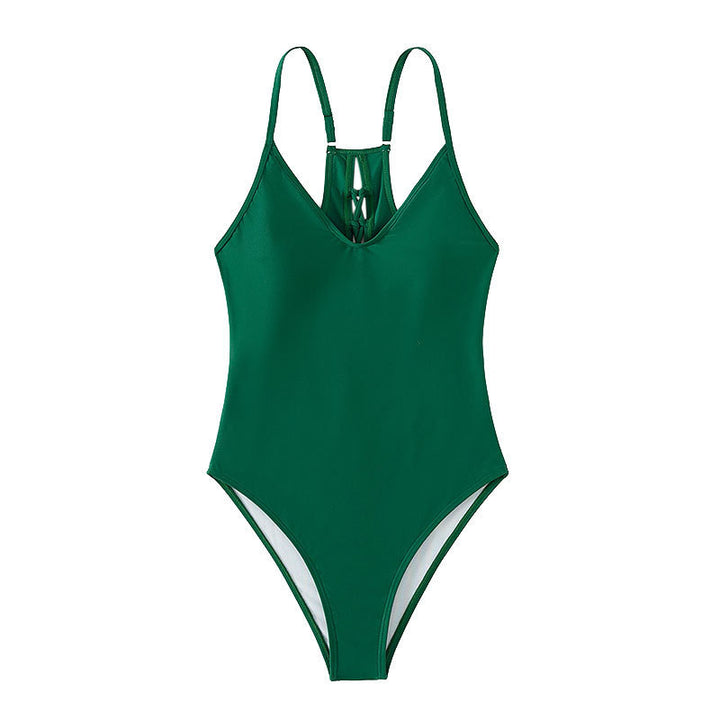 Women's One-Piece Swimsuit with Adjustable Spaghetti Straps StylebySassy