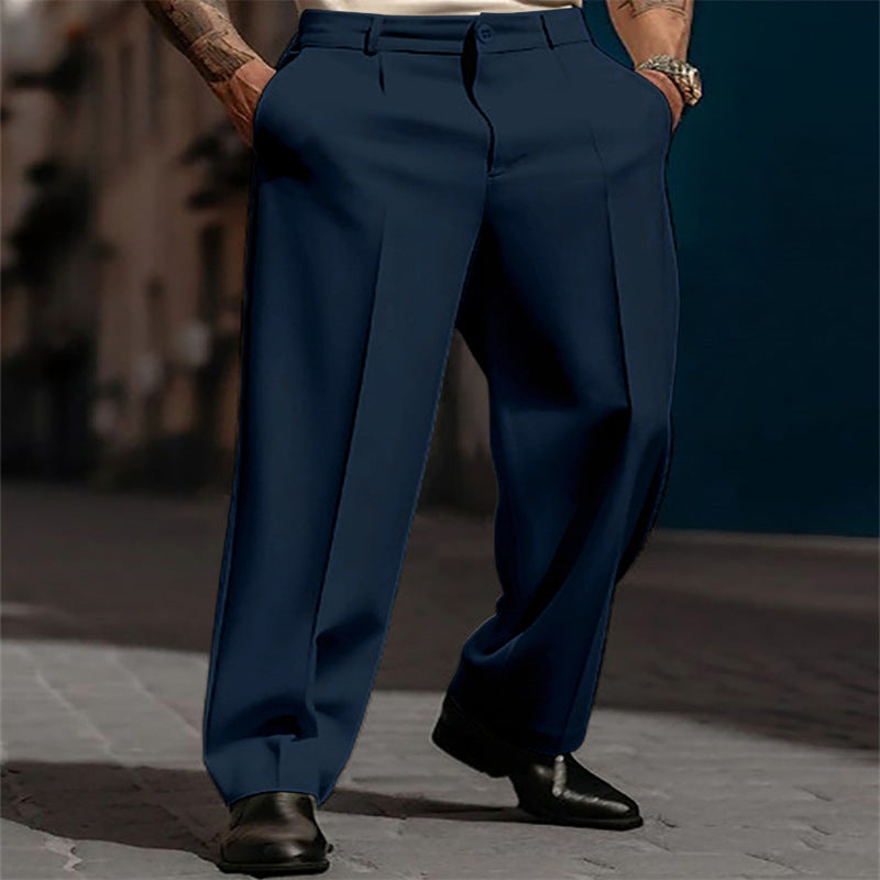 Men's classic suit trousers with high waist and wide legs StylebySassy