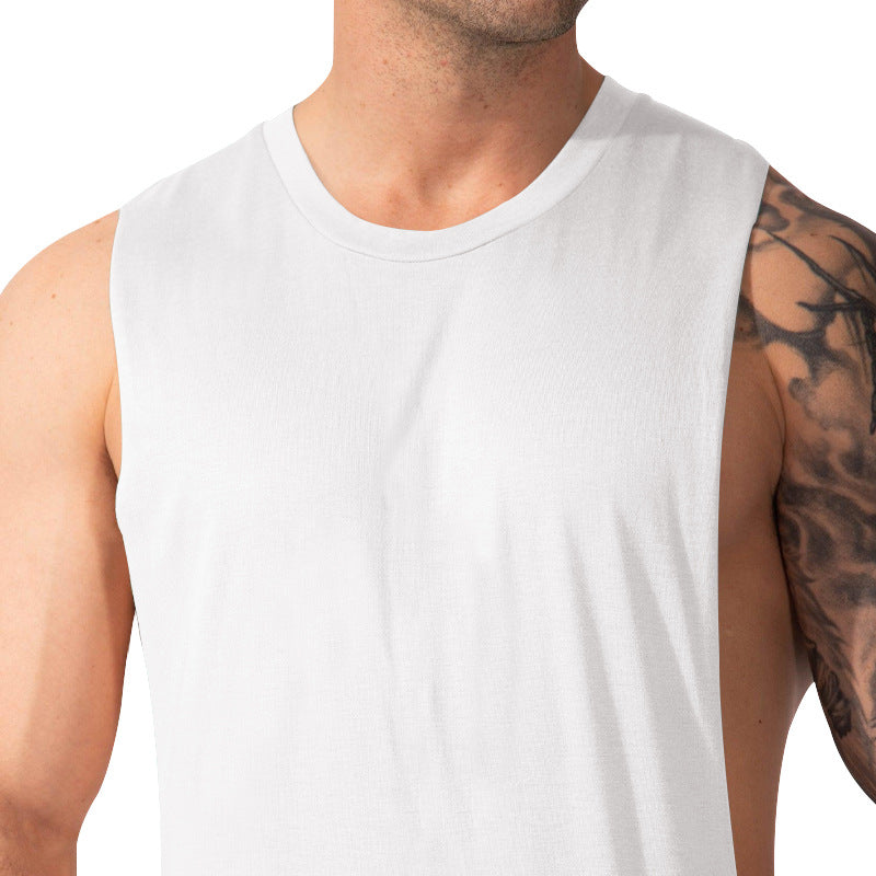 Men's muscle shirt with extra deep arm openings and breathable cotton blend StylebySassy