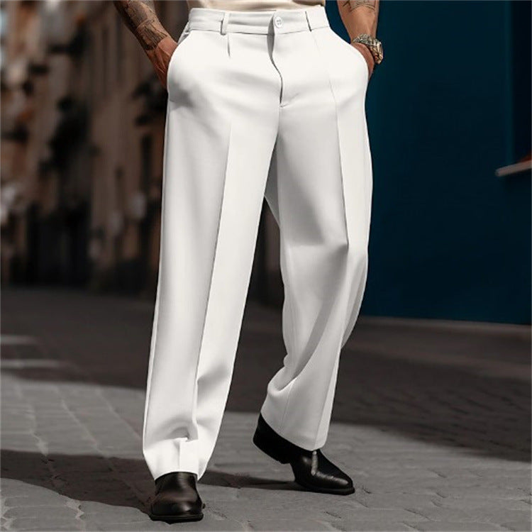 Men's classic suit trousers with high waist and wide legs StylebySassy
