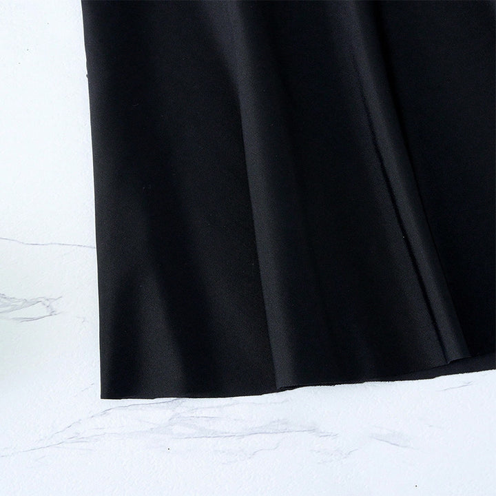 Women's Pleated Skirt with Elastic Waistband and Flowing Fall StylebySassy