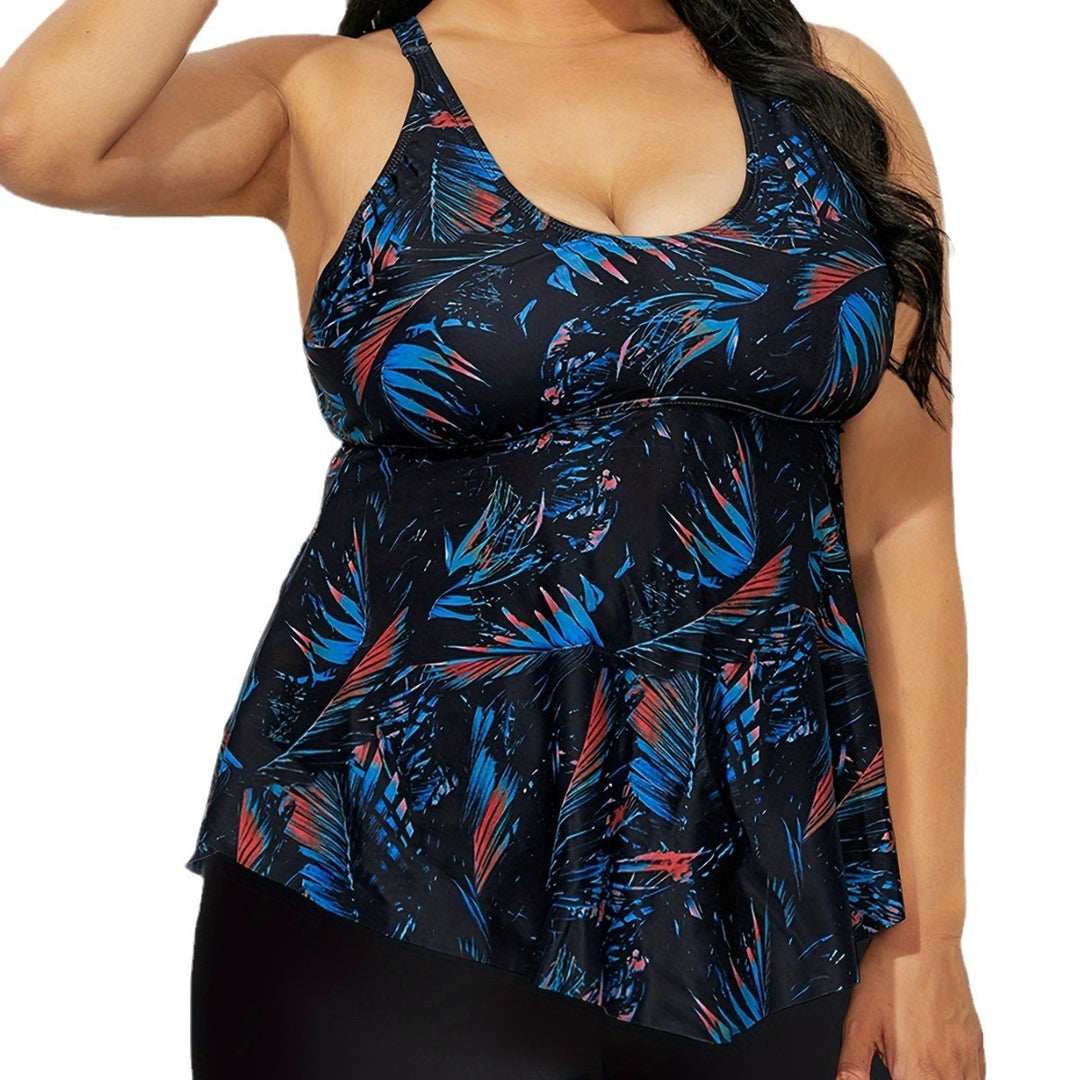Women’s tankini top with flowing cut and high-quality floral design StylebySassy