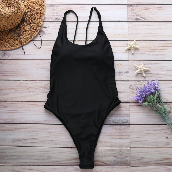 Ladies High-Cut One-Piece Swimsuit StylebySassy