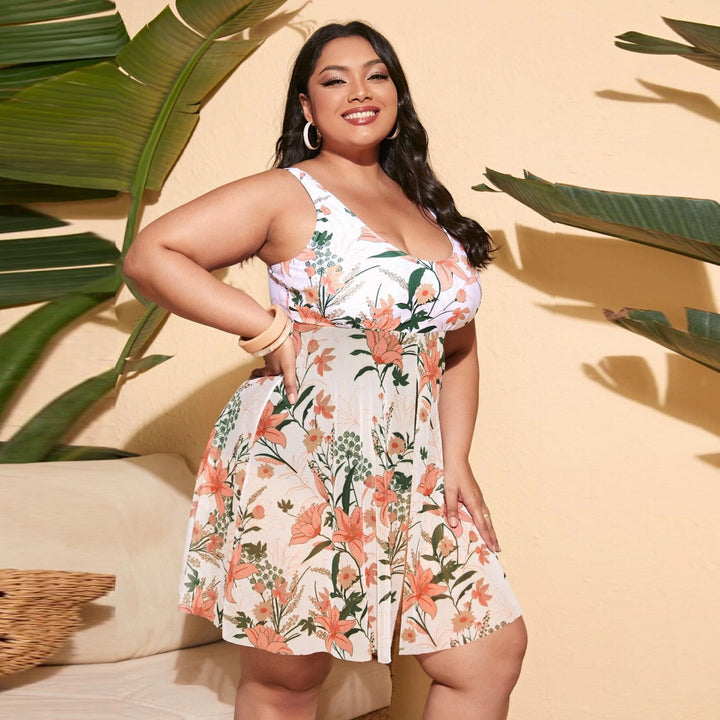 Women Beach Dress with Floral Design StylebySassy