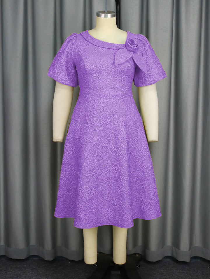 Women's casual dress with floral textured pattern StylebySassy