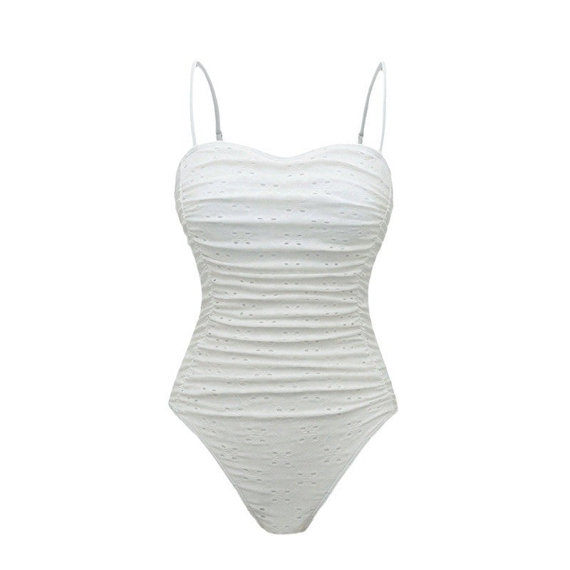Women's elegant one-piece swimsuit with ruching StylebySassy