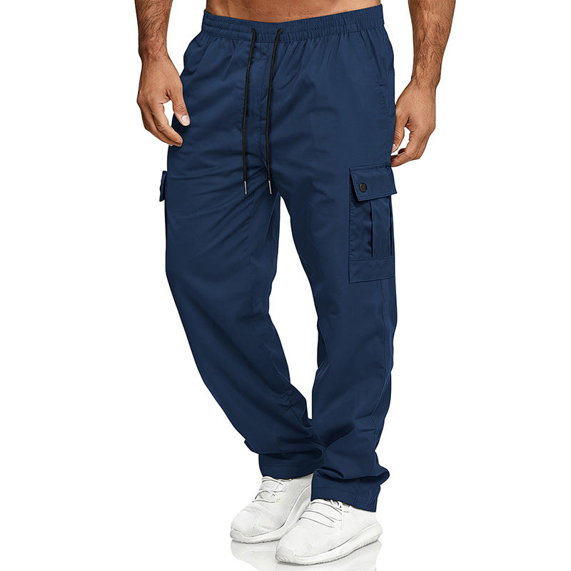 Men's loose cargo pants with elastic waistband and drawstring StylebySassy