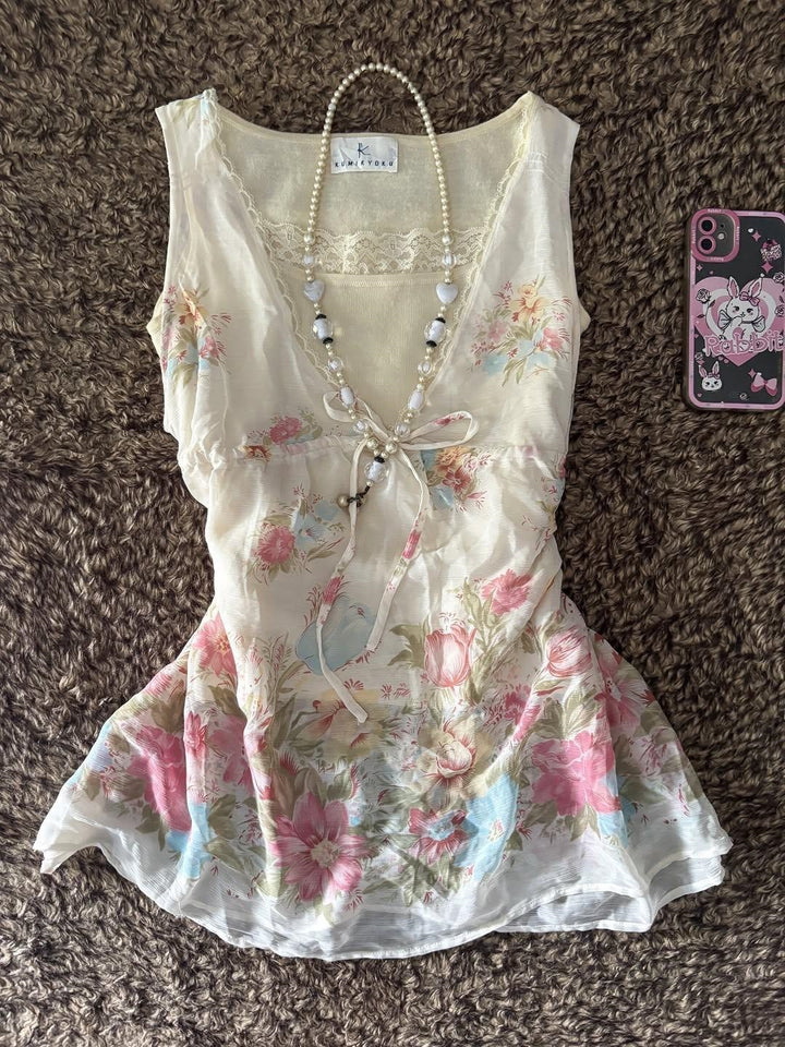 Women Playful Flower Top StylebySassy