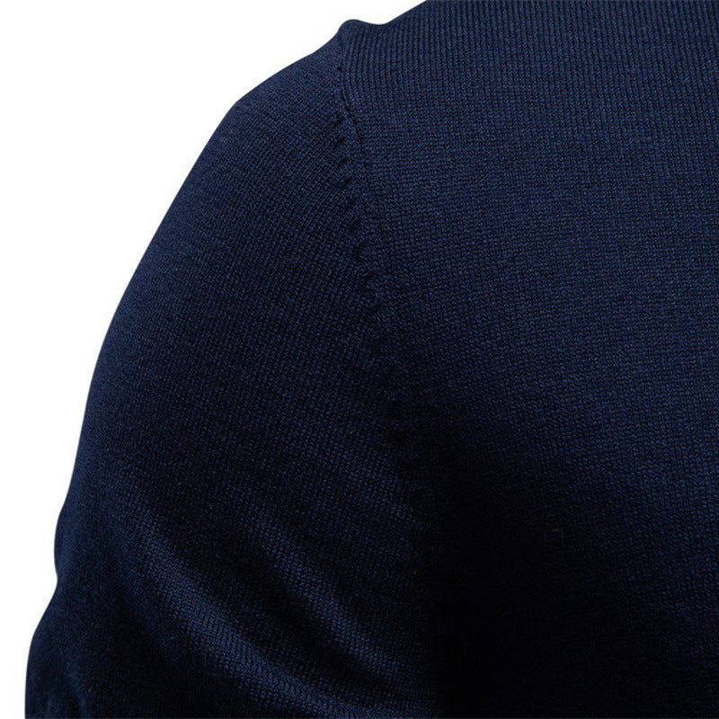 Men's fine cotton knit shirt with round neckline, short sleeves and contrasting sleeve stripes StylebySassy