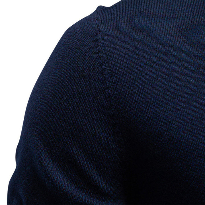 Men's fine cotton knit shirt with round neckline, short sleeves and contrasting sleeve stripes StylebySassy