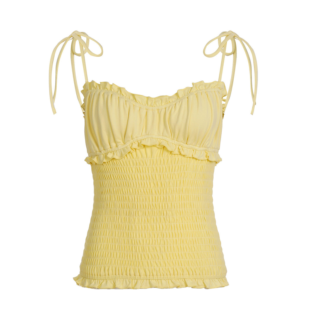 Women's airy camisole top with ruffle details StylebySassy