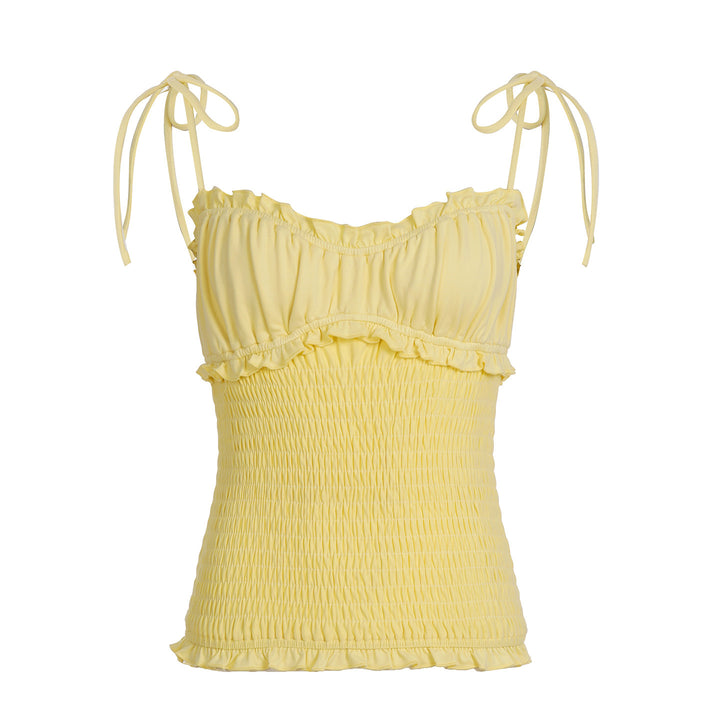 Women's airy camisole top with ruffle details StylebySassy