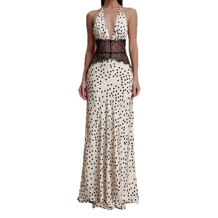 Women Elegant Evening Dress with Lace Insert StylebySassy