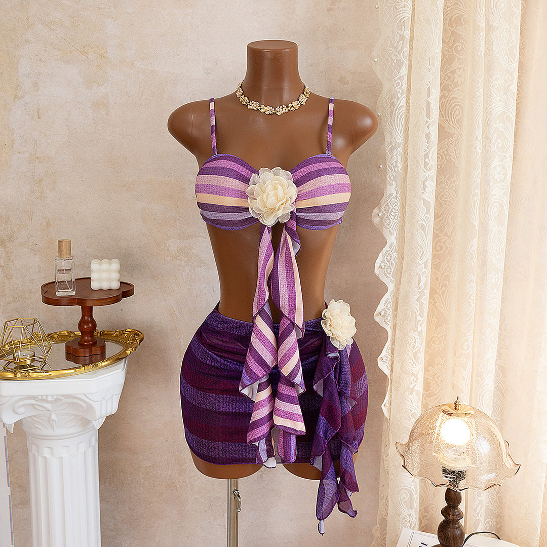Ladies Bandeau Bikini with sophisticated wrap skirt StylebySassy