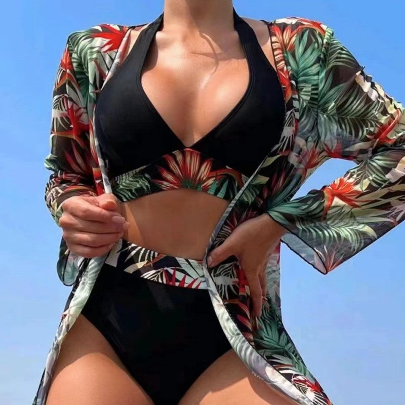 Women’s bikini set with colorful cover-up StylebySassy