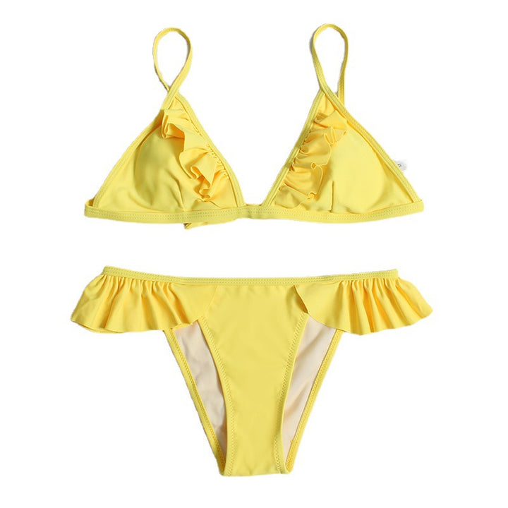 Women Triangle Bikini with Ruffles StylebySassy