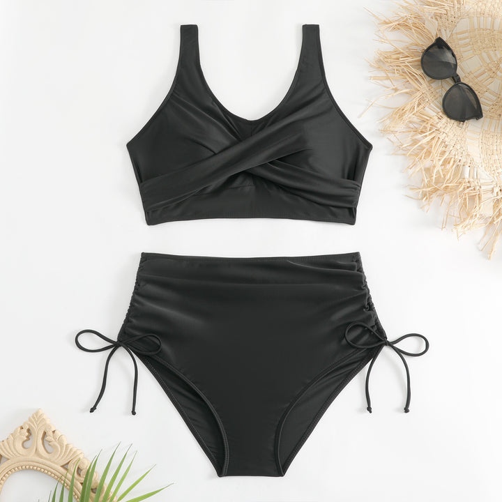 Women's High-Waisted Bikini Set with Adjustable Straps StylebySassy