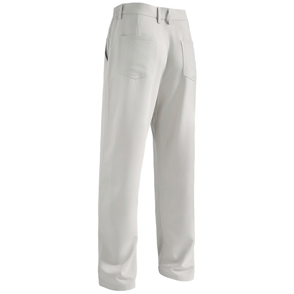 Men's straight-cut comfort chino pants with elastic waistband StylebySassy
