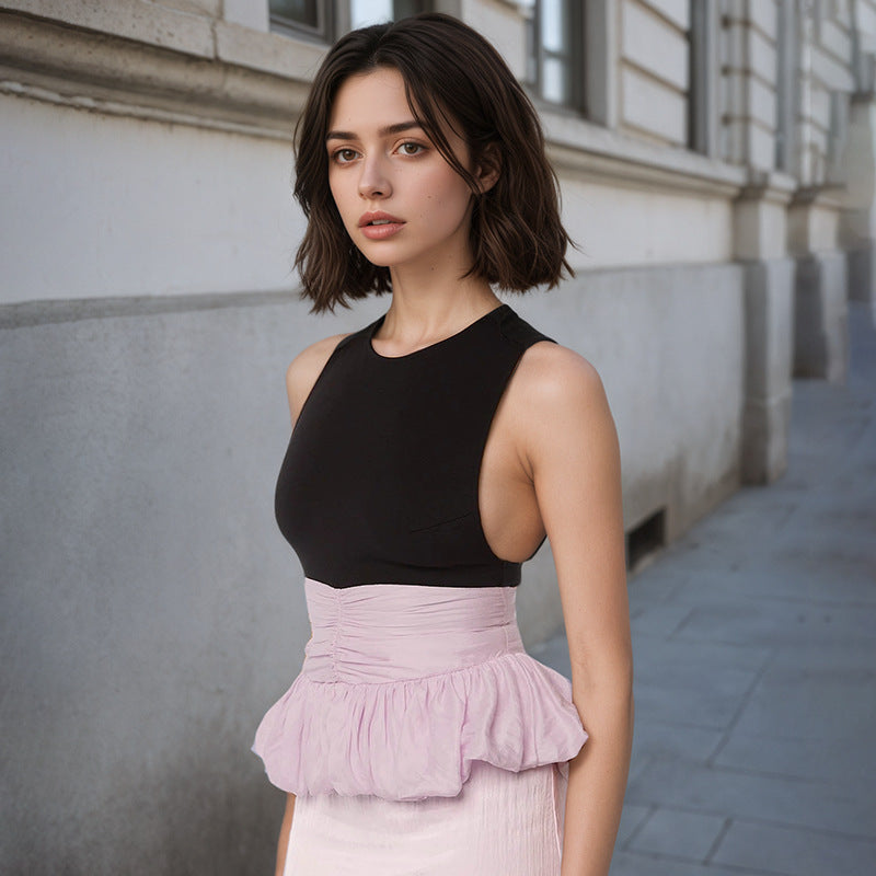 Women's Trendy Ruffle Top with Shaping Design StylebySassy