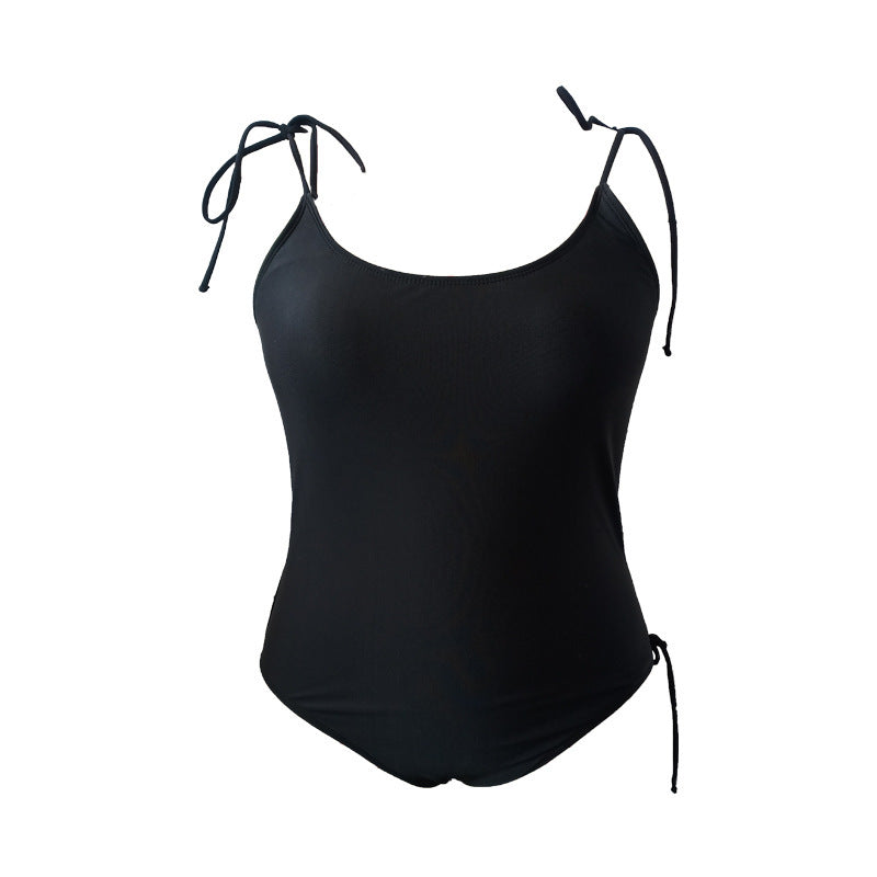 Women one-piece swimsuit with tropical leaf design and adjustable straps StylebySassy