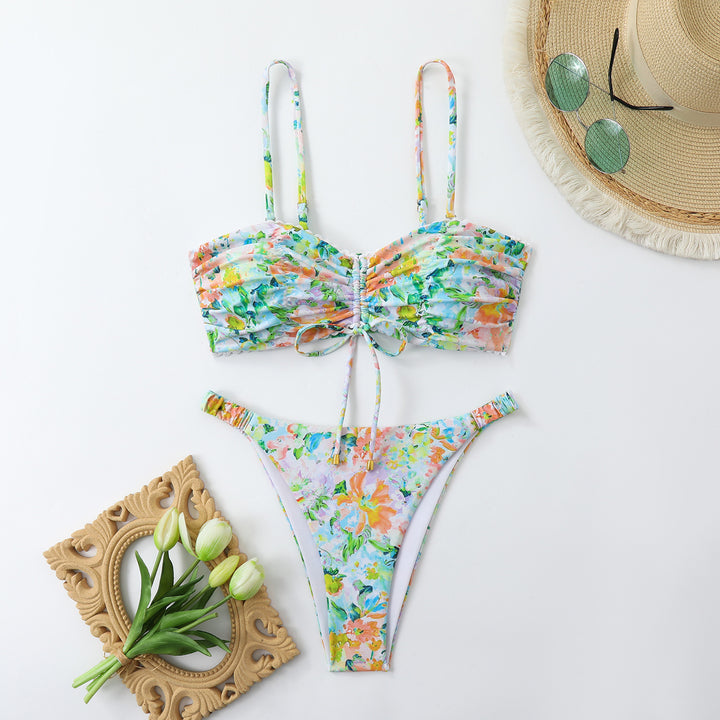 Women Bandeau Bikini with refined ruffle details StylebySassy