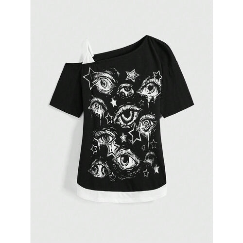 Women’s creative T-shirt with asymmetric design StylebySassy