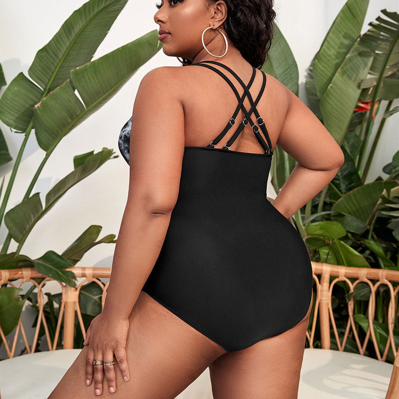Ladies elegant one-piece swimsuit with stylish wrap design StylebySassy
