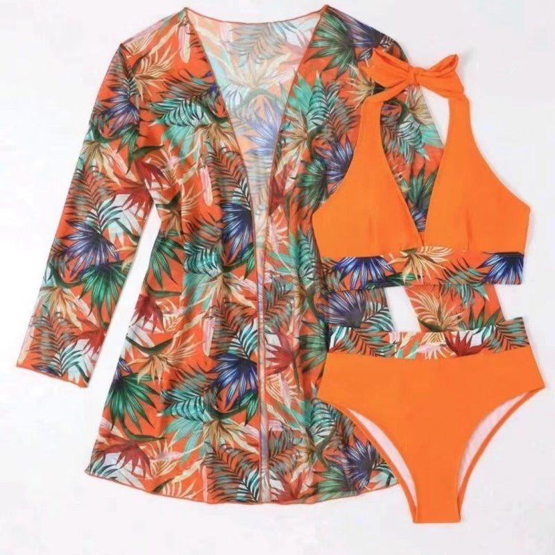 Women’s bikini set with colorful cover-up StylebySassy