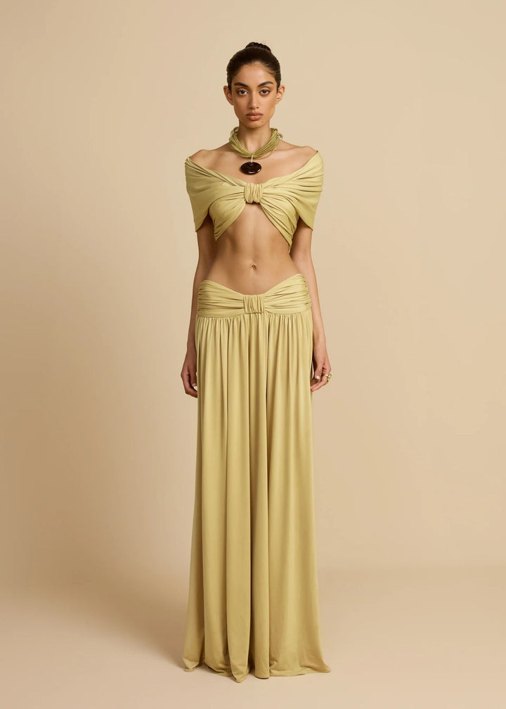 Women Elegant Maxi Dress with Innovative Knotted Design StylebySassy