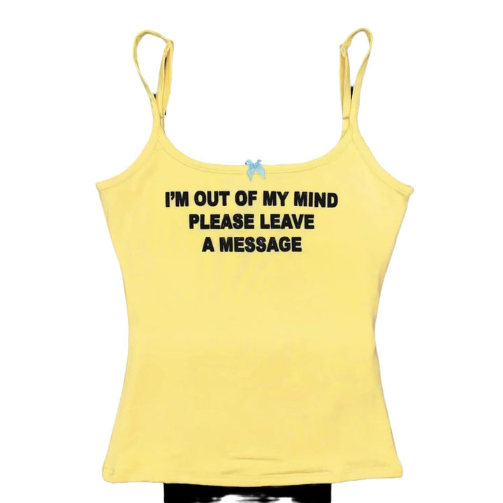 Women's spaghetti strap top with funny print StylebySassy