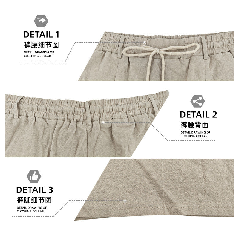 Men's knee-length lightweight functional shorts with elastic waistband, drawstring, and deep side pockets StylebySassy