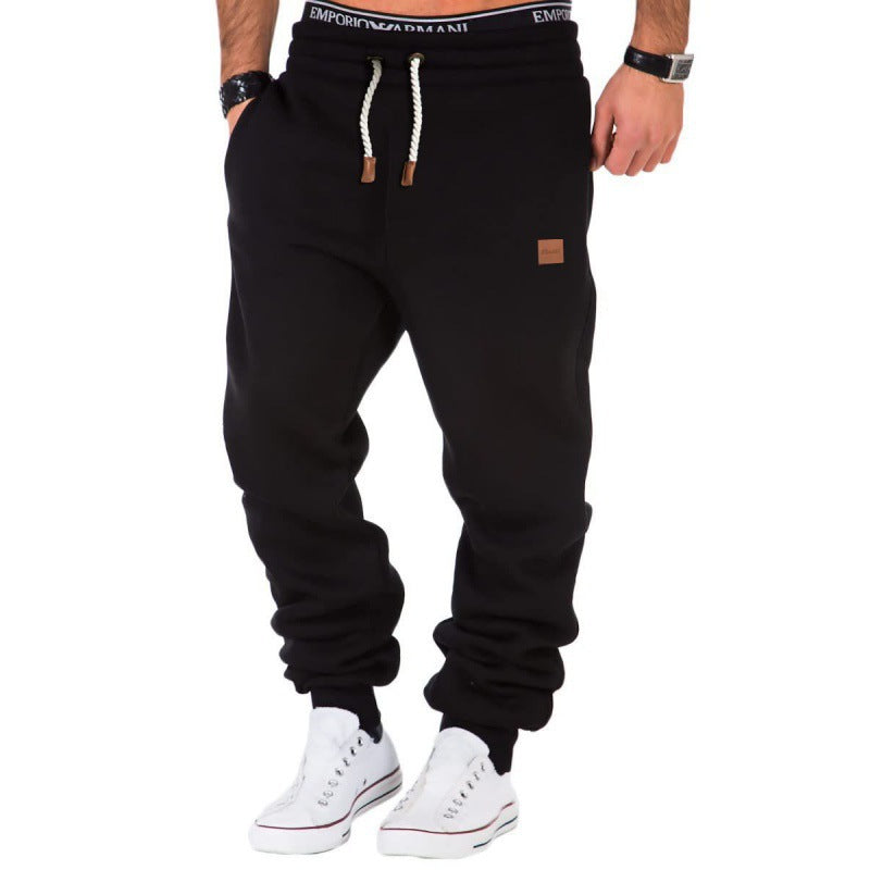 Men's nan Relax pants made of heavy sweat with drawstring and ribbed ankle cuffs StylebySassy