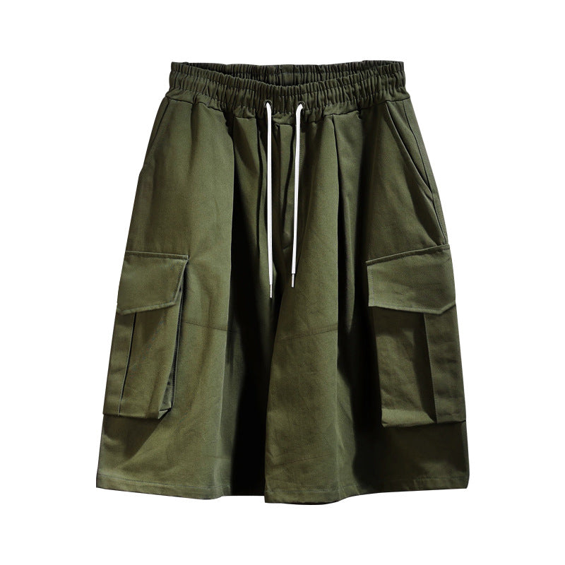 Women nan Cargo-Midi skirt with elastic drawstring waistband and patch flap pockets StylebySassy