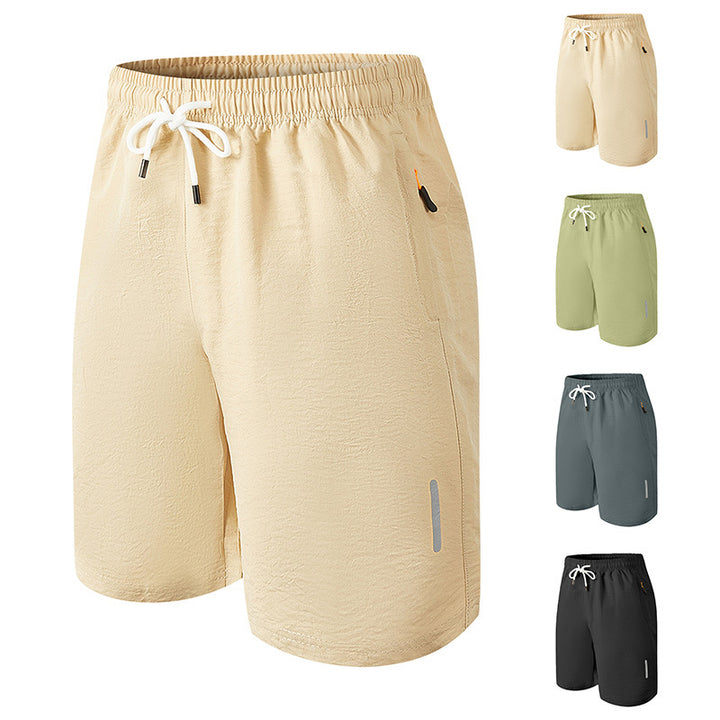 Men's nan ultralight quick-drying sports and swim shorts with elastic waistband drawstring zipper pocket and reflective detail StylebySassy