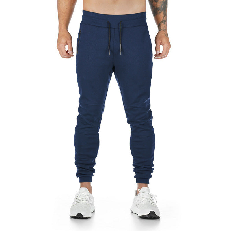 Men's narrow cut sport jogging pants with ergonomic knee inserts, comfort waistband, and drawstring StylebySassy