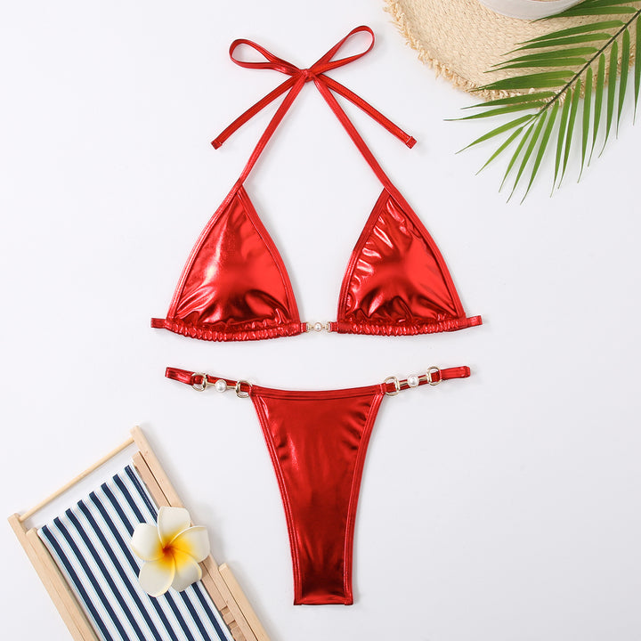 Women's Triangle Bikini with Glamorous Details StylebySassy