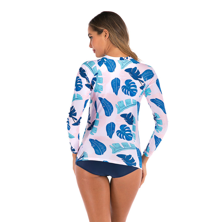 Women Long Sleeve Surf Suit with Floral Pattern StylebySassy