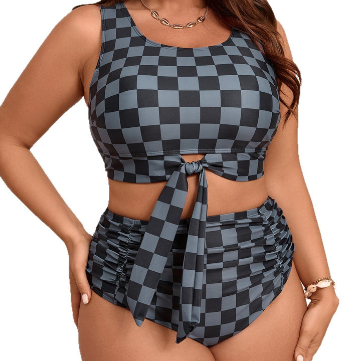 Ladies Cropped Swim Top with High-Cut Bottom StylebySassy