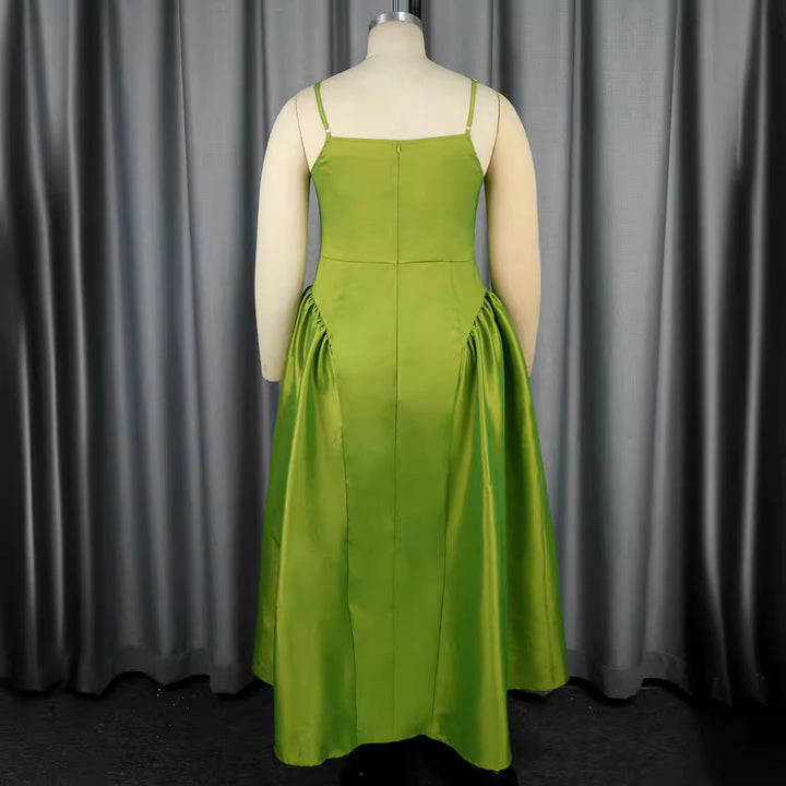 Women Elegant A-Line Maxi Dress with Generous Skirt