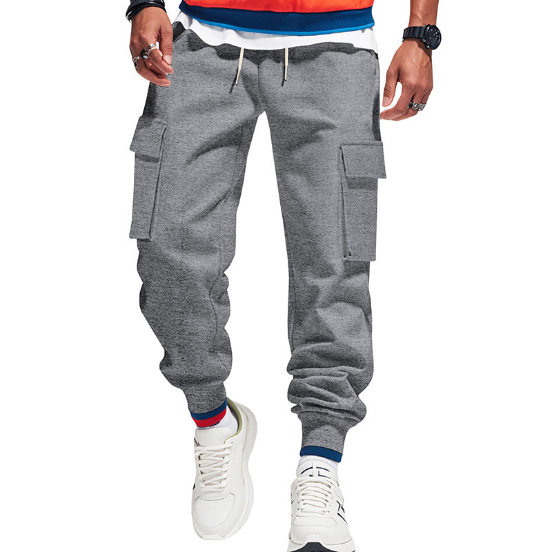 Men's urban utility jogger with drawstring, applied flap pockets and elastic waistband StylebySassy