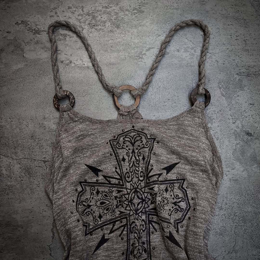 Women’s tank top with creative cross design StylebySassy